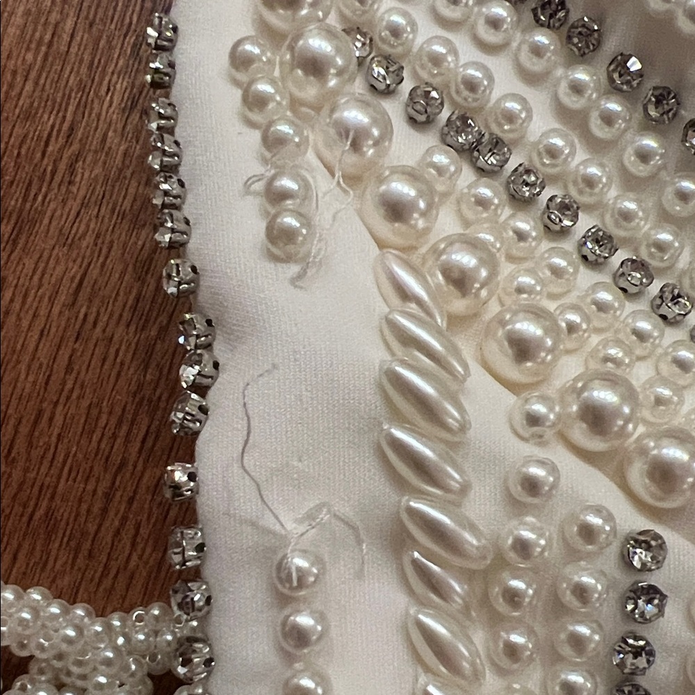 Akira Rhinestone and Pearl Embellished Corset Top Size XL - Picture 11 of 14